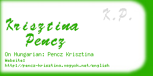 krisztina pencz business card